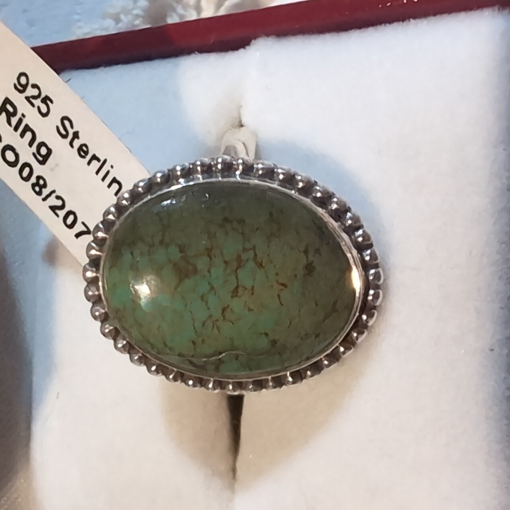 Tibetan Turquoise Ring Sterling Silver 925
